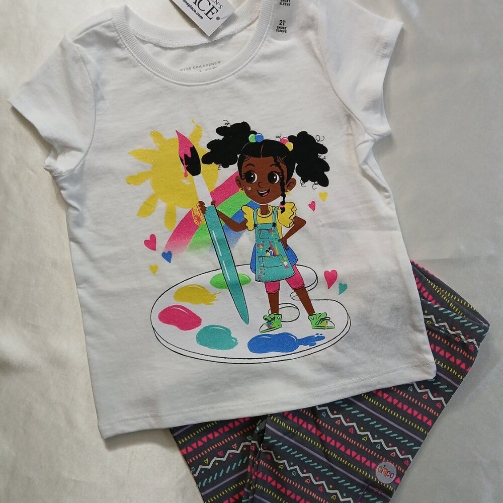 Toddler Girl 2pc. Tee/Leggings Set - 2T